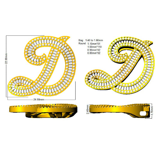 SP5517-D — Pendant - 9k Yellow Gold detail