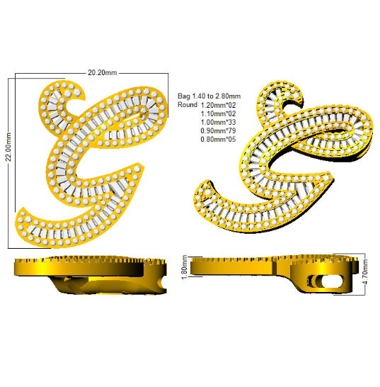 SP5517-G — Pendant - 9k Yellow Gold detail