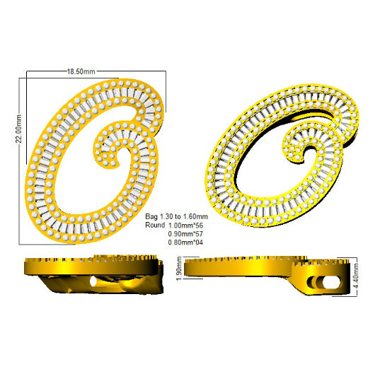 SP5517-O — Pendant - 9k Yellow Gold detail