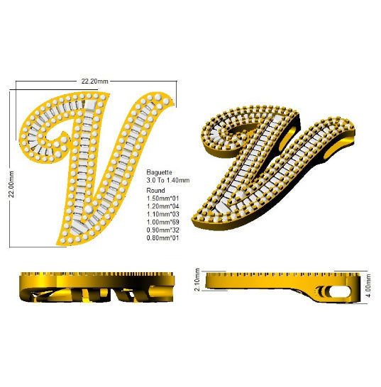 SP5517-V — Pendant - 9k Yellow Gold detail