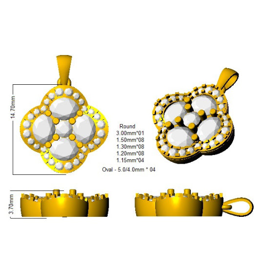 SP5533A — Pendant - 9k Yellow Gold detail