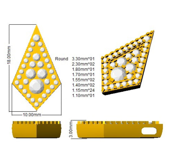 SP5537 — Pendant - 9k Yellow Gold detail