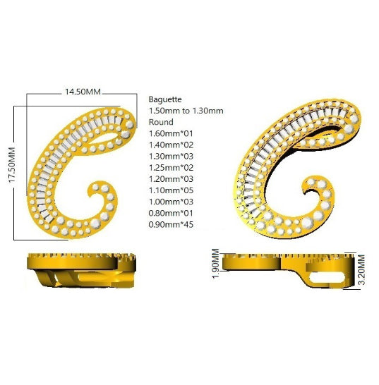 SP5543-C — Pendant - 9k Yellow Gold detail