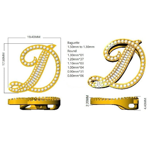 SP5543-D — Pendant - 9k Yellow Gold detail