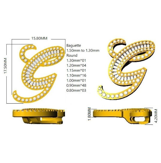 SP5543-G — Pendant - 9k Yellow Gold detail
