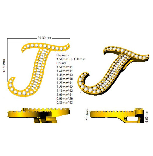 SP5543-JLG-YG)9 — Pendant - 9k Yellow Gold detail