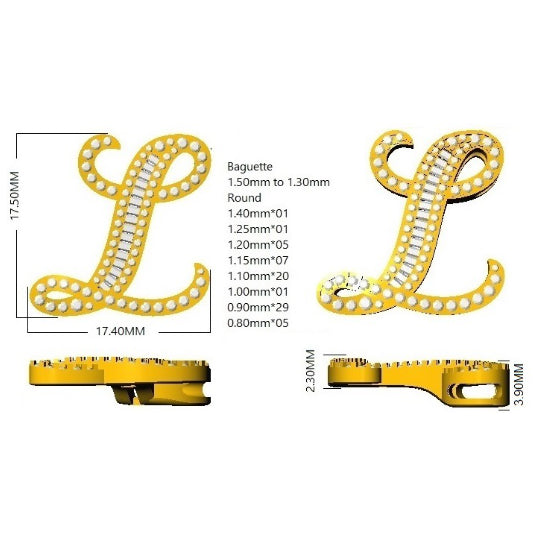 SP5543-L — Pendant - 9k Yellow Gold detail