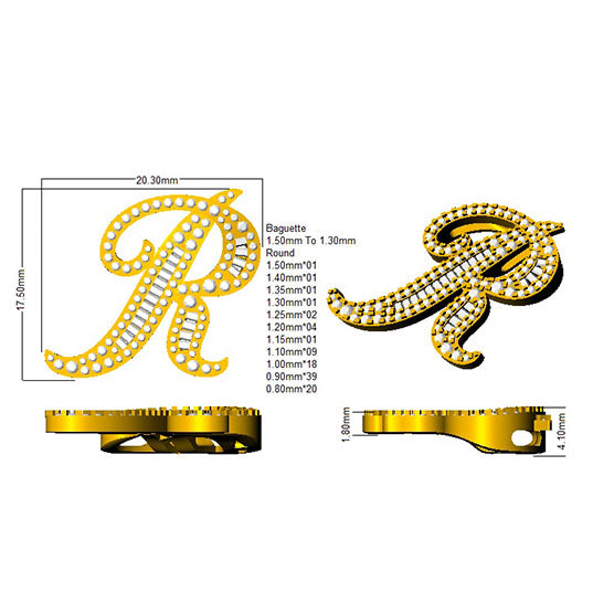 SP5543-R — Pendant - 9k Yellow Gold detail