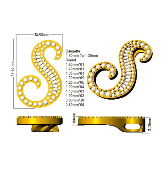 SP5543-S — Pendant - 9k Yellow Gold detail
