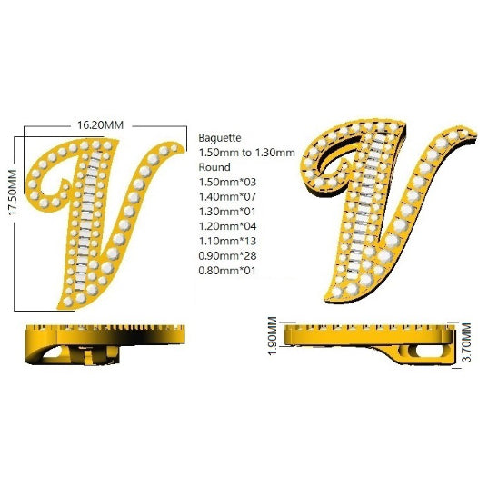 SP5543-V — Pendant - 9k Yellow Gold detail
