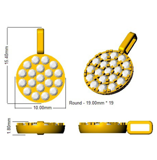 SP5562 — Pendant - 9k Yellow Gold detail