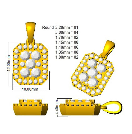 SP5572 — Pendant - 9k Yellow Gold detail