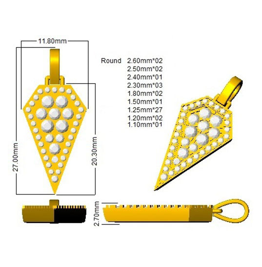 SP5573 — Pendant - 9k Yellow Gold detail