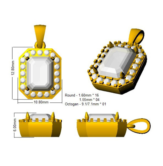 SP5622 — Pendant - 9k Yellow Gold detail