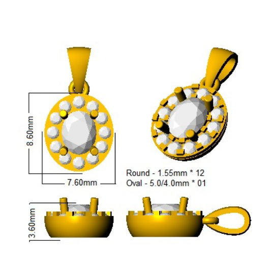 SP5623 — Pendant - 9k Yellow Gold detail