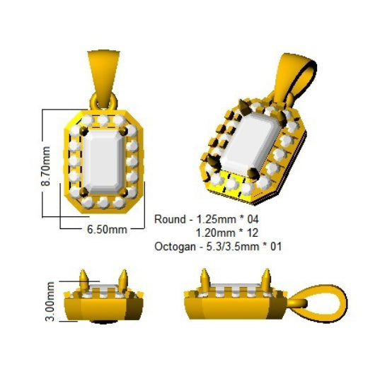 SP5630 — Pendant - 9k Yellow Gold detail