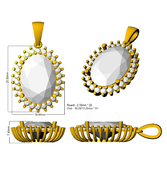 SP5646 — Pendant - 9k Yellow Gold detail