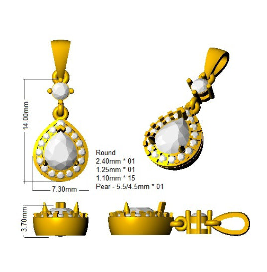 SP5655 — Pendant - 9k Yellow Gold detail