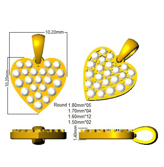 SP5661 — Pendant - 9k Yellow Gold detail