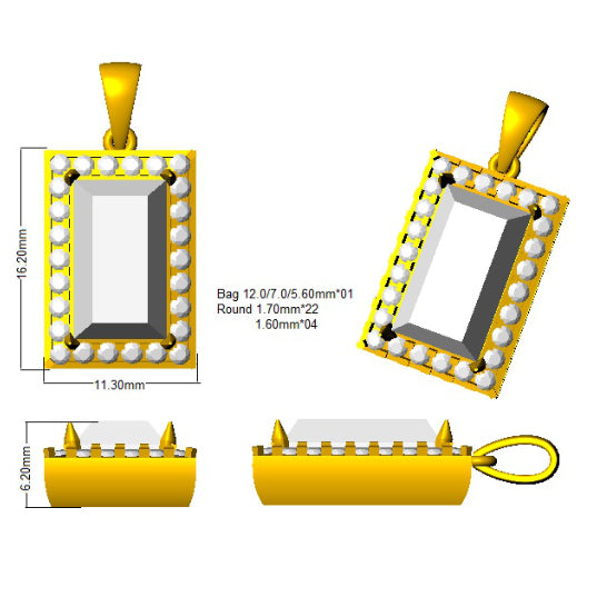 SP5665 — Pendant - 9k Yellow Gold detail