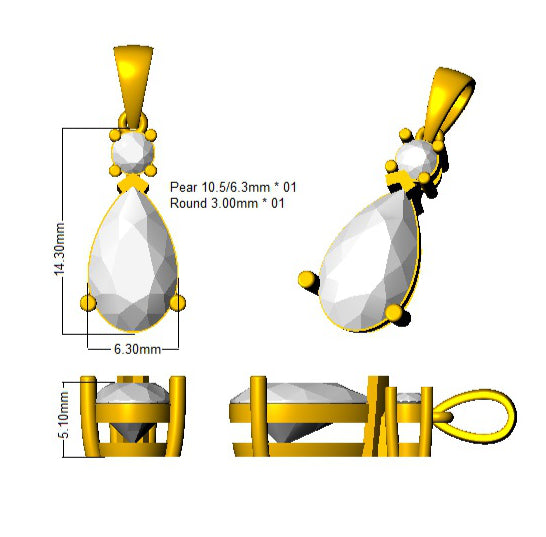 SP5668 — Pendant - 9k Yellow Gold detail