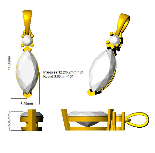 SP5669 — Pendant - 9k Yellow Gold detail