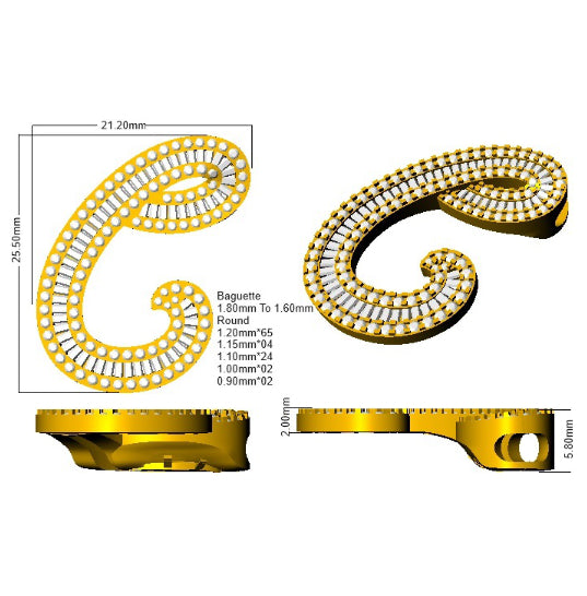 SP5697-C — Pendant - 9k Yellow Gold detail