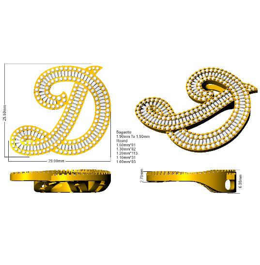 SP5697-D — Pendant - 9k Yellow Gold detail