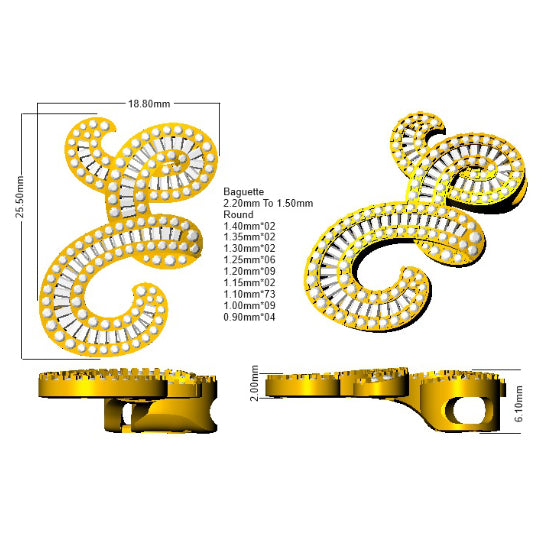 SP5697-E — Pendant - 9k Yellow Gold detail