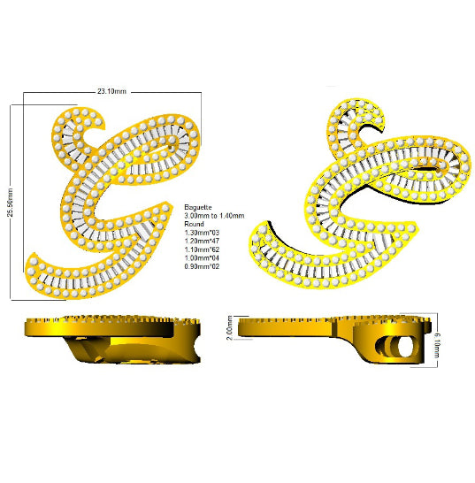 SP5697-G — Pendant - 9k Yellow Gold detail