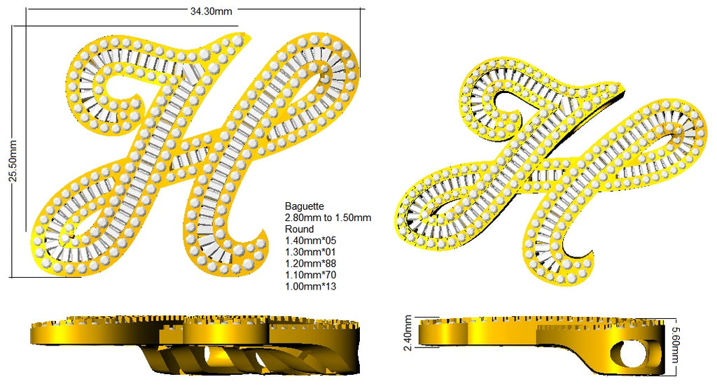 SP5697-H — Pendant - 9k Yellow Gold detail