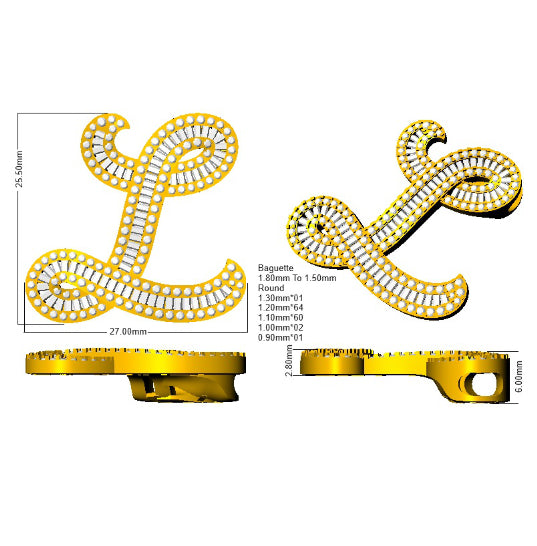 SP5697-L — Pendant - 9k Yellow Gold detail