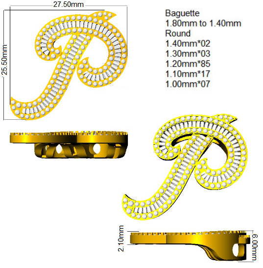 SP5697-P — Pendant - 9k Yellow Gold detail