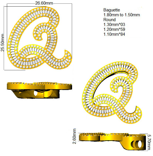 SP5697-Q — Pendant - 9k Yellow Gold detail
