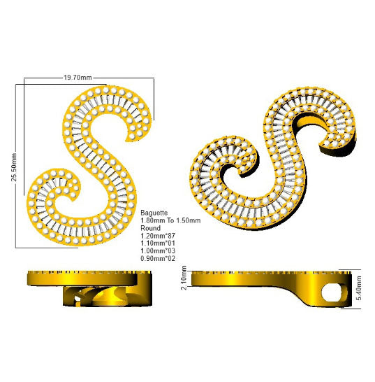 SP5697-S — Pendant - 9k Yellow Gold detail