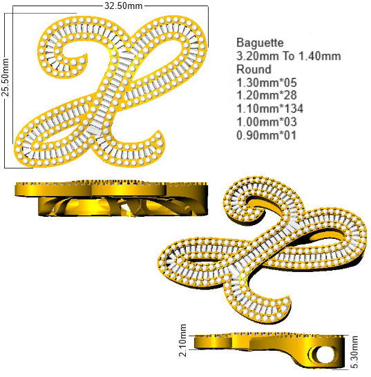 SP5697-X — Pendant - 9k Yellow Gold detail