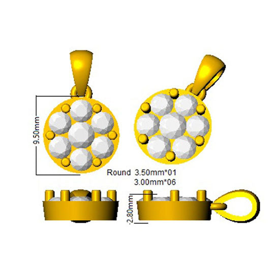 SP5723 — Pendant - 9k Yellow Gold detail