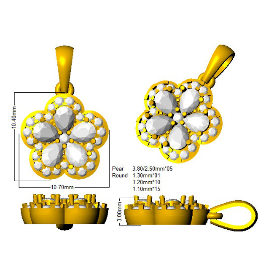 SP5730 — Pendant - 9k Yellow Gold detail