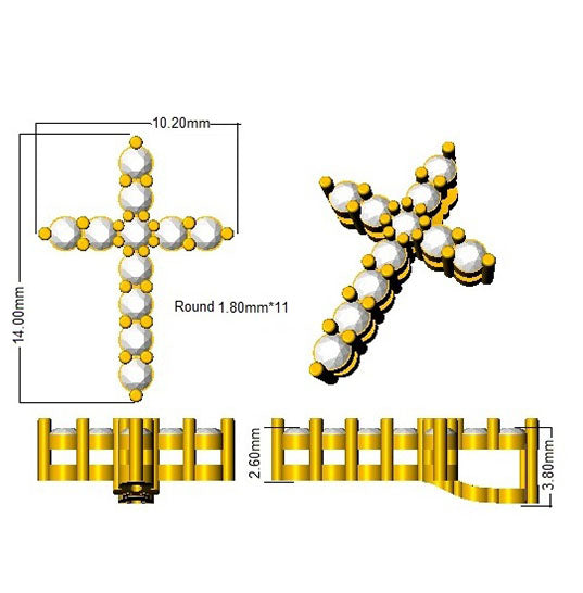 SP5731 — Cross - 9k Yellow Gold detail