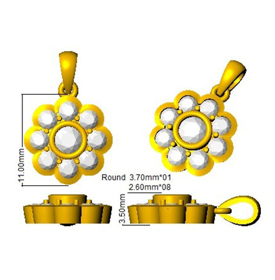 SP5733 — Pendant - 9k Yellow Gold detail