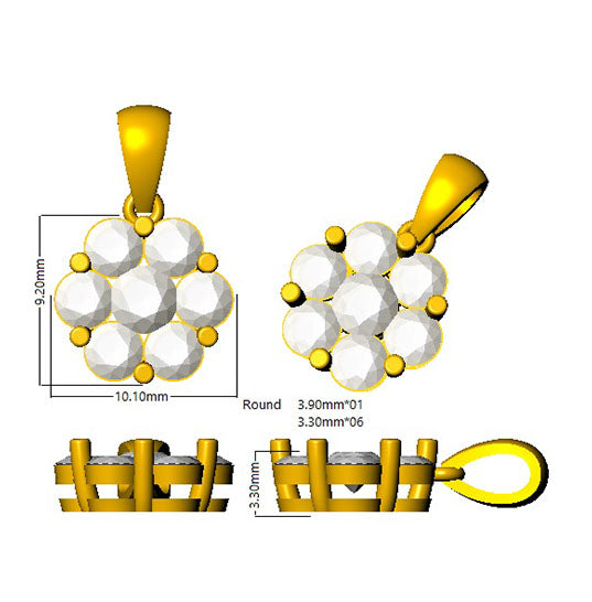 SP5737 — Pendant - 9k Yellow Gold detail