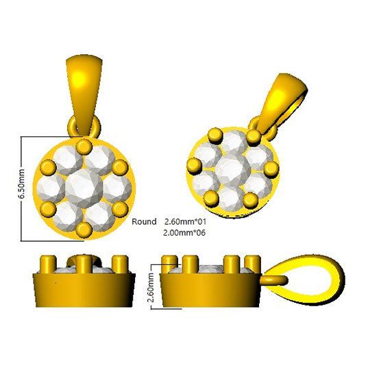 SP5738 — Pendant - 9k Yellow Gold detail
