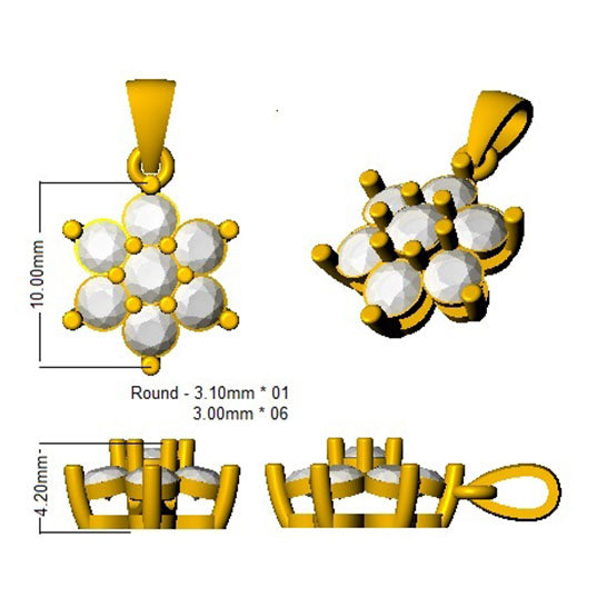 SP5741 — Pendant - 9k Yellow Gold detail