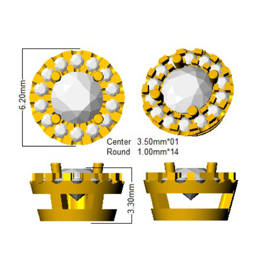 SP5760 — Pendant - 9k Yellow Gold detail