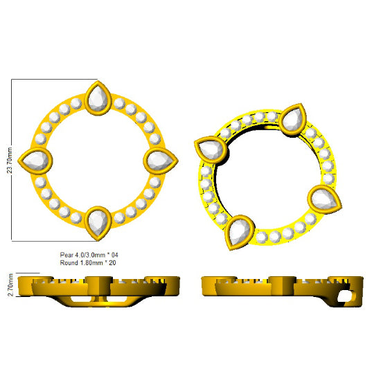 SP5770 — Pendant - 9k Yellow Gold detail
