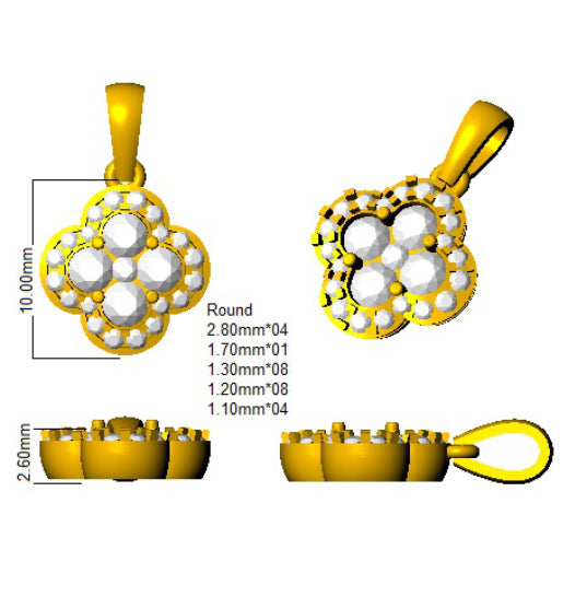 SP5781 — Pendant - 18 KT Yellow Gold detail