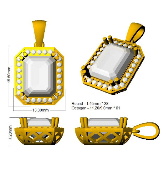 SP5817 — Pendant - 9k Yellow Gold detail
