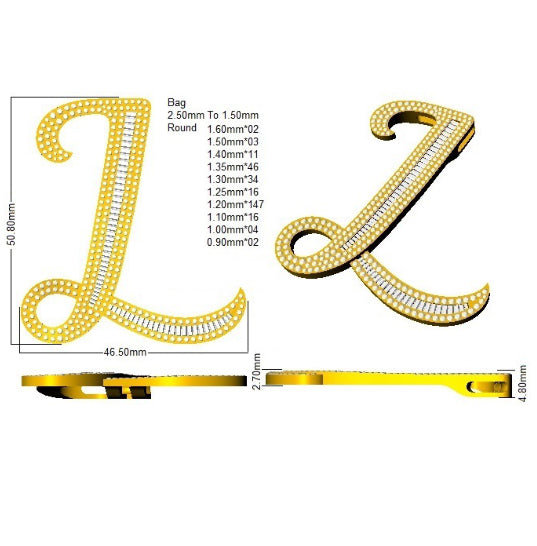 SP5823-L — Pendant - 9k Yellow Gold detail