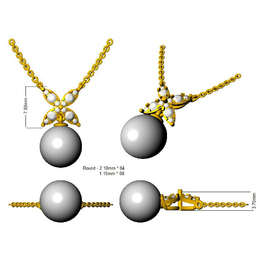SP5864 — Pendant - 9k Yellow Gold detail
