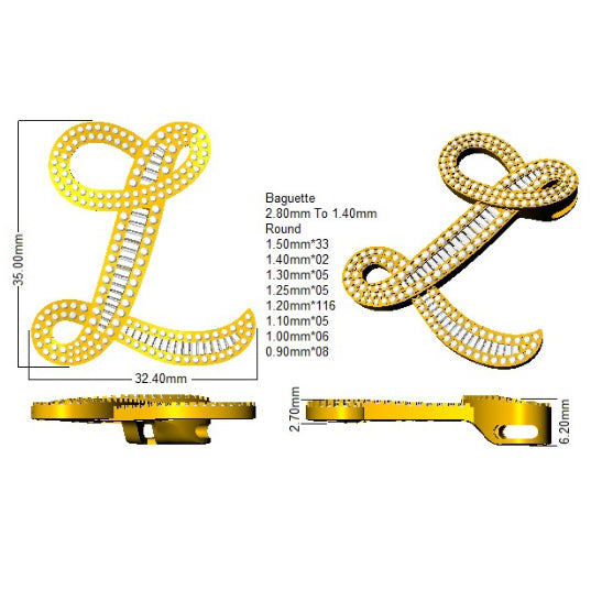 SP5867-L — Pendant - 9k Yellow Gold detail